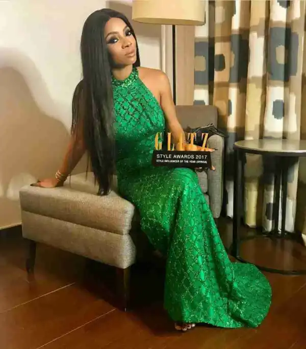 OAP Toke Makinwa Wins Style Influencer Of The Year Award At The Glitz Style Awards 2017